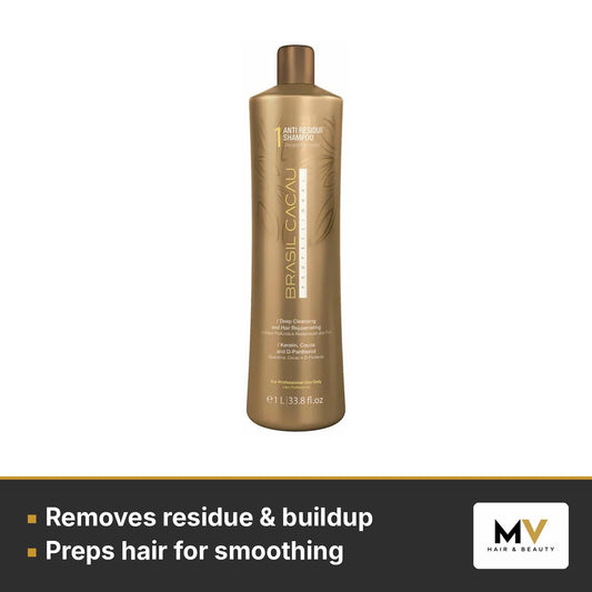 Brasil Cacau Anti-Residue Shampoo – Step 1 110ml, BTX Vegan 110ml & Deep Conditioning Mask – Step 3 110ml Trio – Removes residue & buildup, Preps hair for smoothing