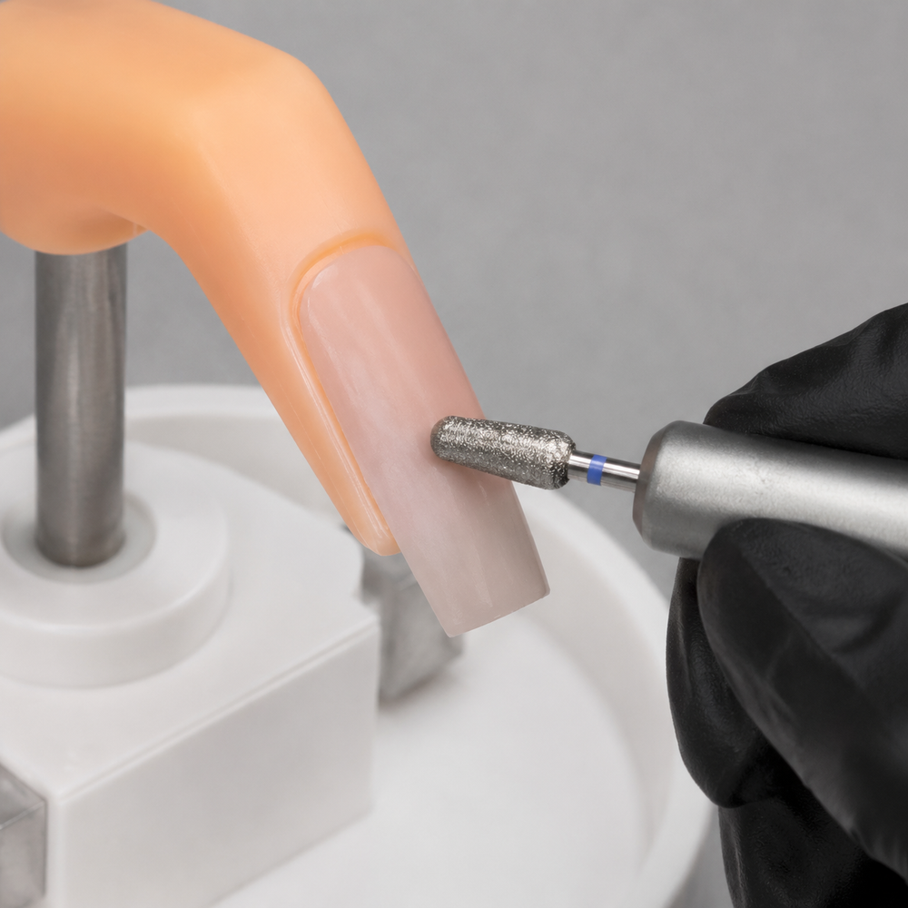 ACOS Bit020 demonstrated on a synthetic nail practice tip