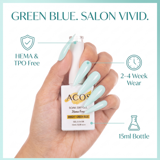 ACOS Bright Green Blue gel colour benefits