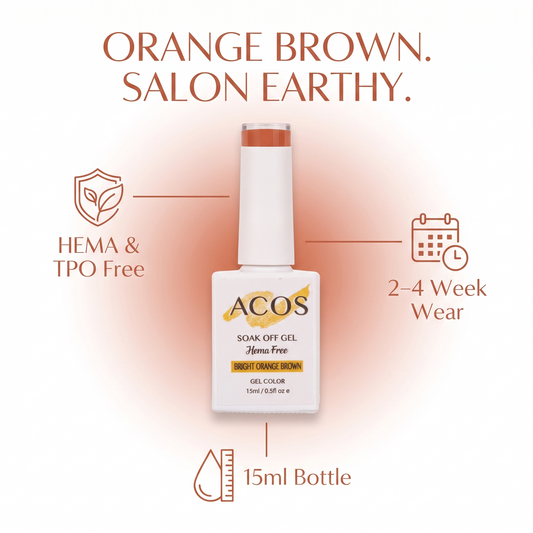 ACOS HF084 HEMA-free Bright Orange Brown gel colour product details