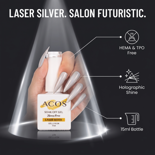 ACOS Laser Silver 096 gel polish feature graphic