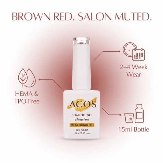 ACOS Milky Brown Red gel colour benefits
