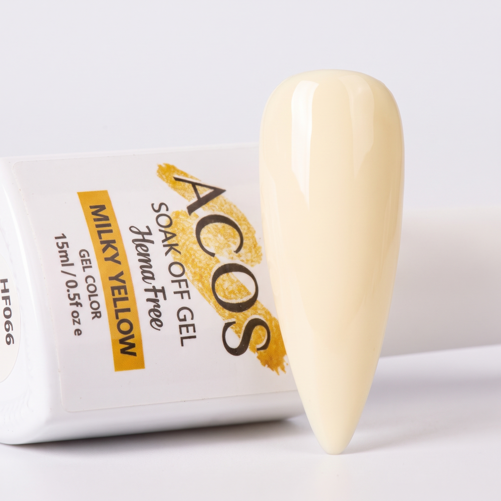 ACOS Milky Yellow nail swatch