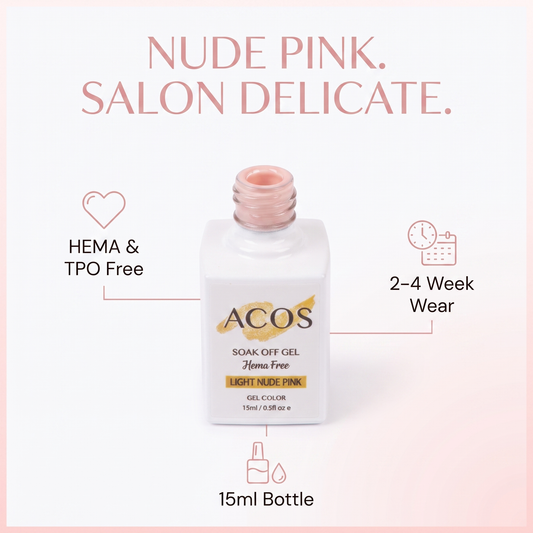 ACOS Light Nude Pink gel colour benefits