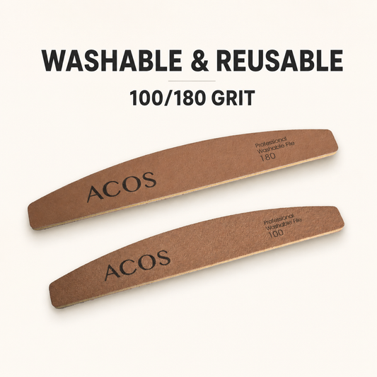 ACOS 100/180 zirconium nail files – washable and reusable
