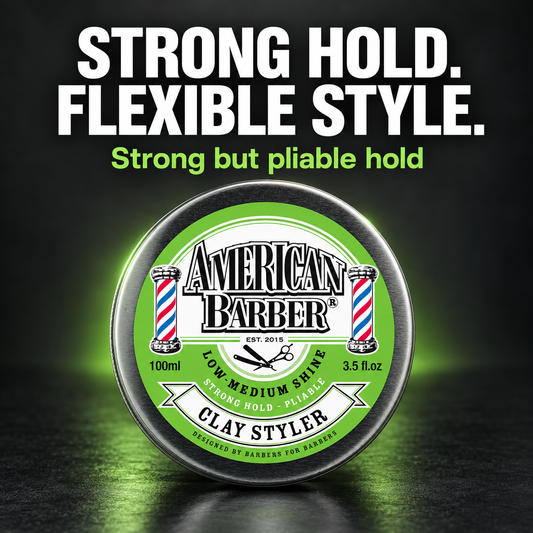 American Barber Clay Styler 100ml - Strong hold, flexible style