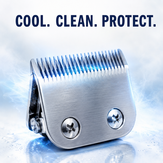 Andis Cool Care Plus cool, clean and protect benefits