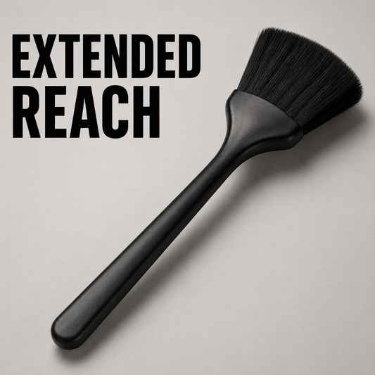 Bymace long-handle black fade brush extended-reach feature graphic