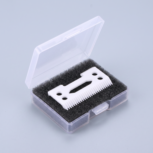 White ceramic Senior replacement blade in an open clear storage case