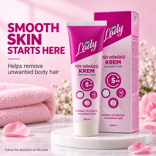 Derby Lady cream helps remove unwanted body hair