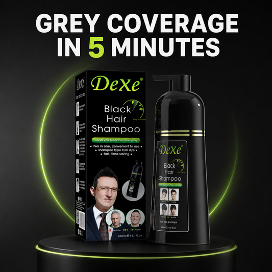 Dexe Black Hair Shampoo 400ml - grey coverage in 5 minutes