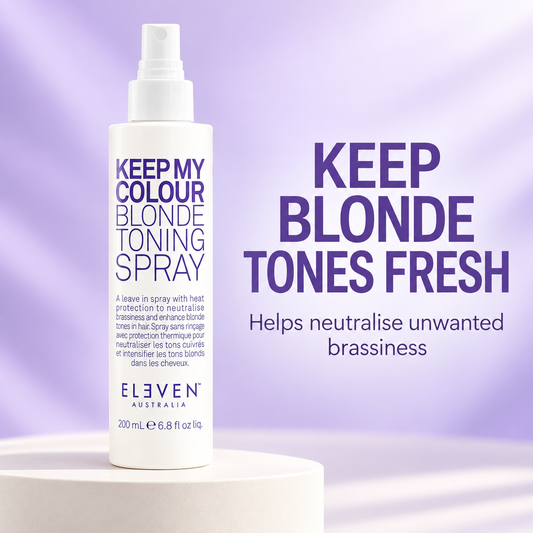 Eleven Blonde Toning Spray helps neutralise unwanted brassiness
