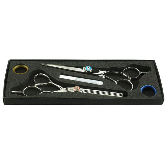 Iceman Kansai scissor and thinner set in storage case with inserts and oil