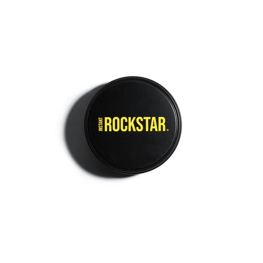 Closed Instant Rockstar Solid Rock 100ml black jar viewed from above