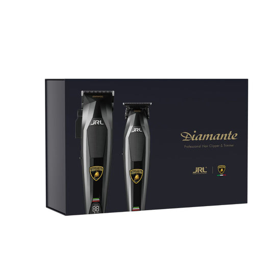JRL x Lamborghini Diamante black clipper and trimmer retail presentation box