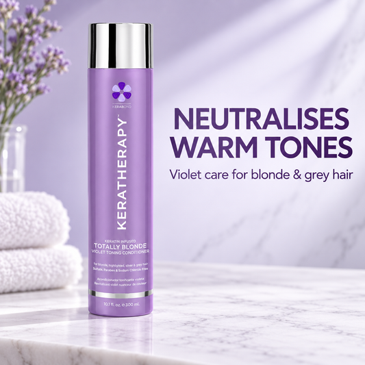 Keratherapy Totally Blonde Violet Toning Conditioner 300ml — benefit image 1