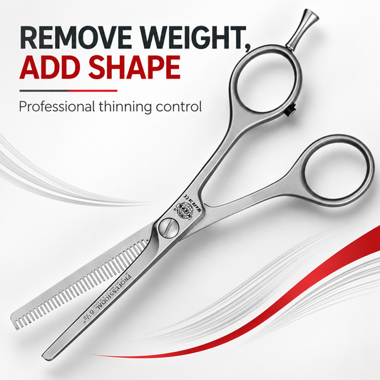 Kiepe Professional Thinning Scissors 5.5 inch and 6.5 inch feature graphic