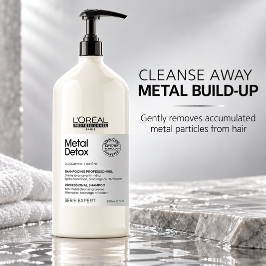 Loreal Metal Detox Shampoo removes accumulated metal particles