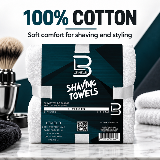L3VEL3 Shaving Towels - 100 percent cotton