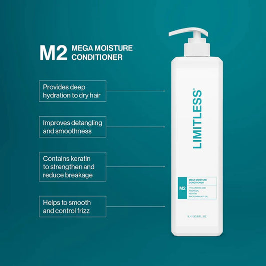 Limitless M2 Mega Moisture Conditioner 1L - MV hair and beauty