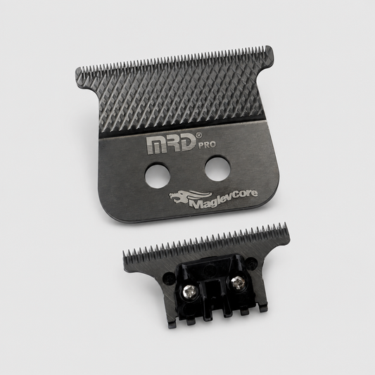 MRD Pro Smart Brain black trimmer blade components in studio view