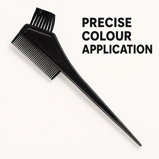 HS dual-ended tint brush and comb with precise colour application benefit