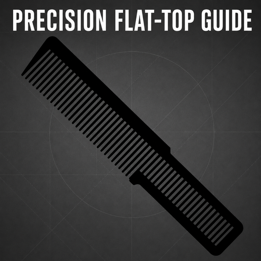 Flat Top Hair Comb benefit graphic with precision flat-top guide message