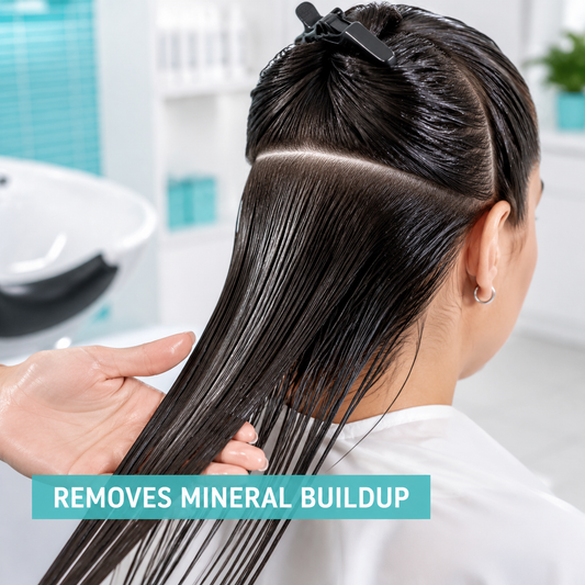 Malibu C Crystal Gel mineral-buildup removal benefit graphic