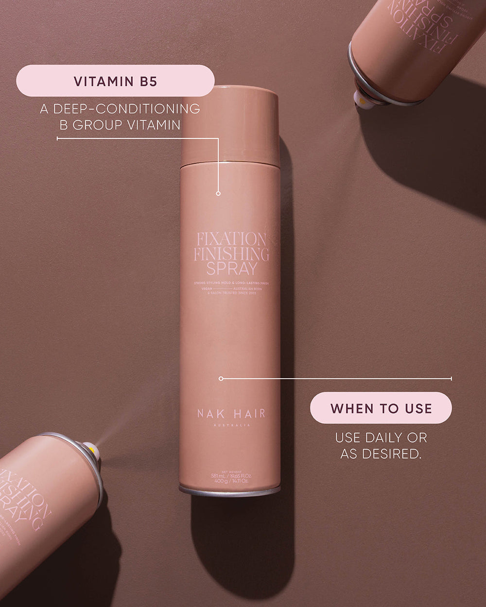 NAK Signature Fixation Finishing Spray 400g – product image