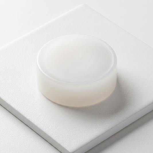 Natural Look Eucalypt Australis translucent wax puck close detail