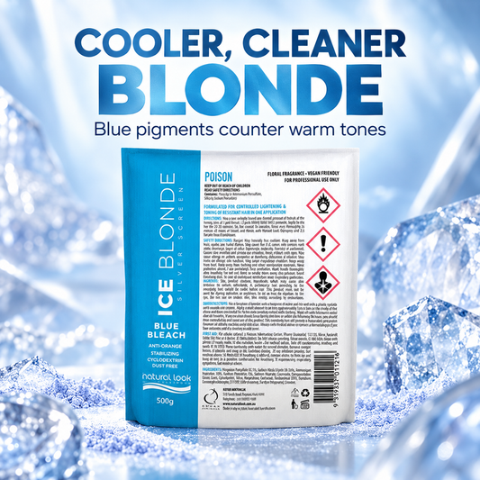 Natural Look Movie Tone Hues Ice Blonde Blue Bleach 500g benefit image 1