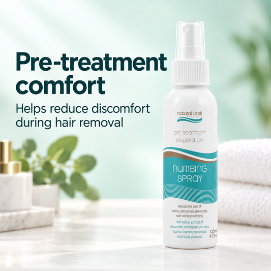 Natural Look Numbing Spray — Pre-treatment comfort — Helps reduce discomfort during hair removal