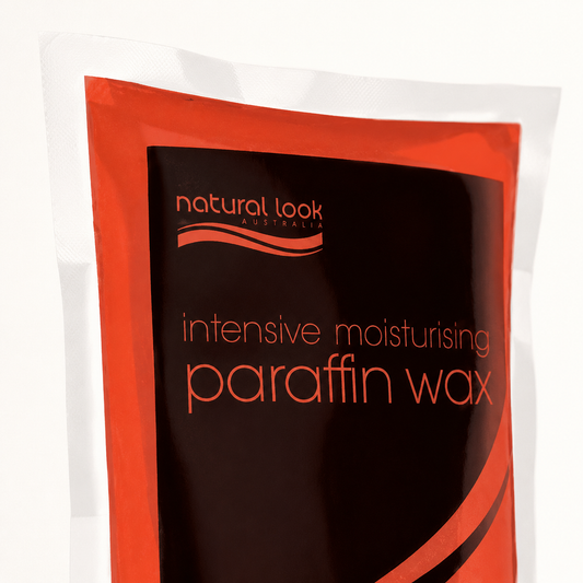 Natural Look Tropical Paraffin Wax 450g sealed pouch label detail