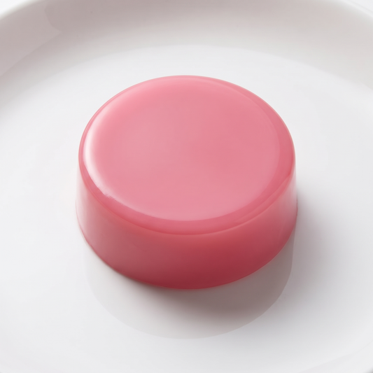 Natural Look Passion Delux pink depilatory wax puck close detail