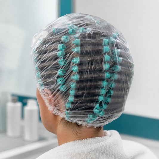 Professional perm-rod processing view for Natural Look Spectrum Perm Solution
