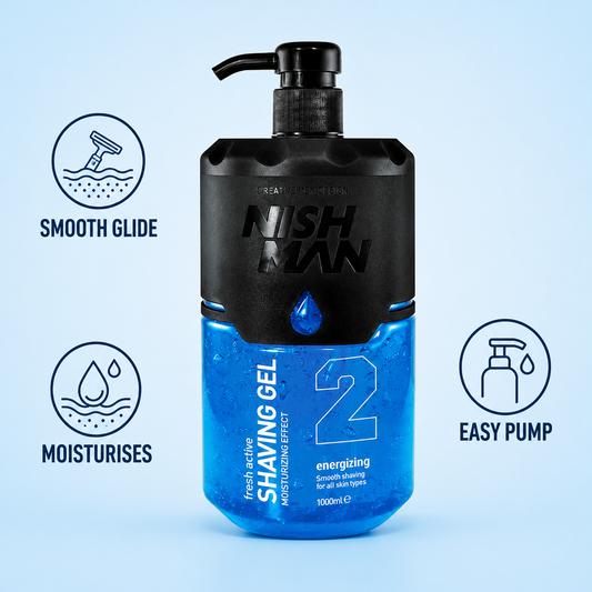 Nish Man Shaving Gel 1000ml - key benefits