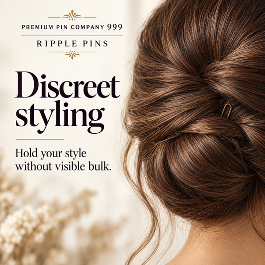 Premium Pin Company 999 Ripple Pins - Discreet styling. Hold your style without visible bulk.