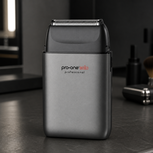 Pro-One Solo Foil Shaver in premium barber studio