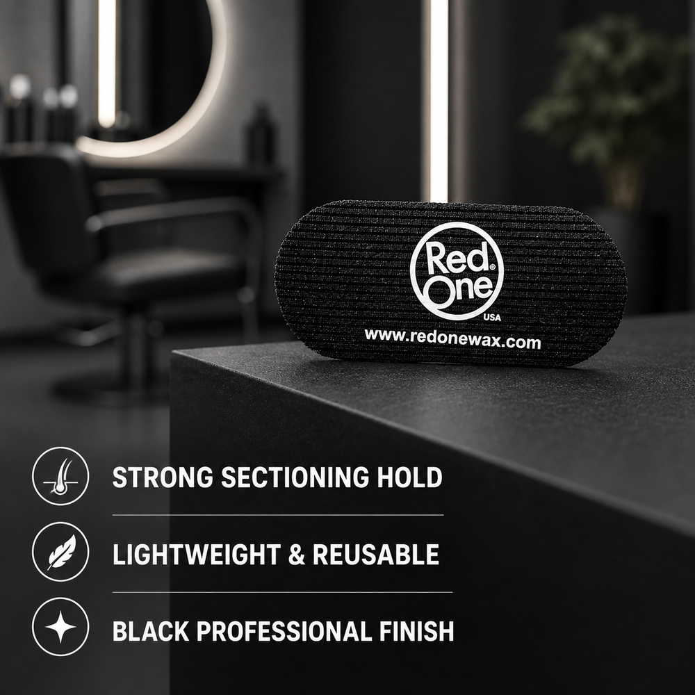 RedOne black hair grip with strong sectioning hold, lightweight and reusable benefits