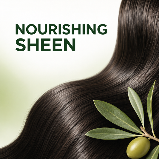 RedOne Olive Oil Sheen Spray benefit graphic for smooth glossy-looking hair