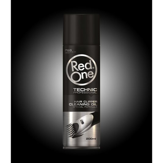 RedOne Technic Hair Clipper Cleaning Oil 200ml can on black background