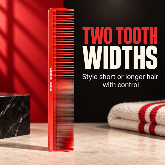 Uppercut Deluxe Comb Red - two tooth widths