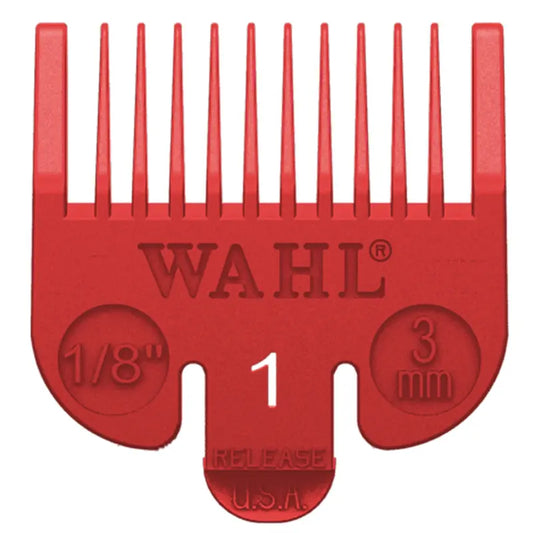 Red Wahl colour-coded clipper guard #1, 3mm