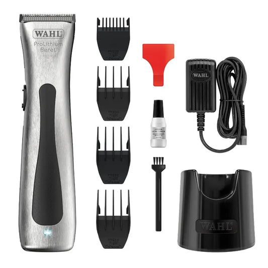 Wahl Beret silver trimmer complete kit with four combs and charging stand