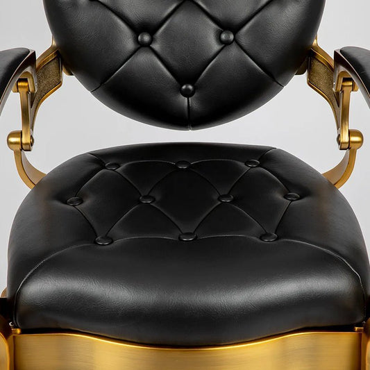 Lusso Barber Chair Black Gold, view 4