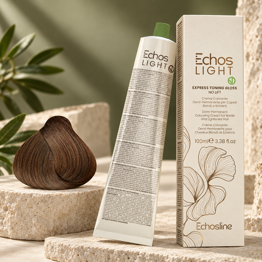 Echos Color Vegan Light Toning Gloss Ebony โ studio product photograph