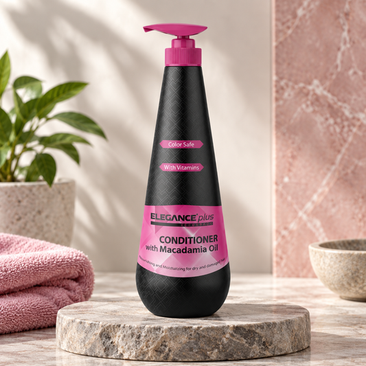 Elegance Macadamia Oil Conditioner 1L studio photograph