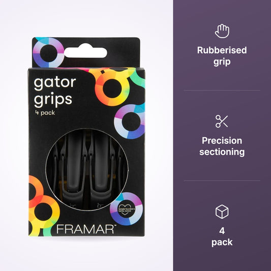 Framar Gator Grip Clips 4 Pack – Black
