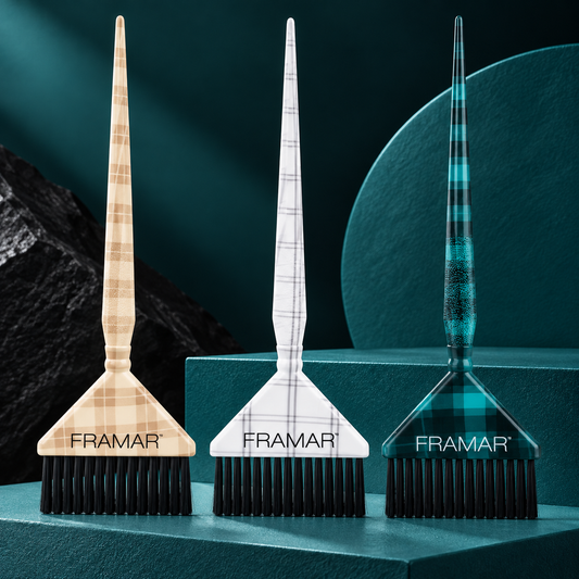 Framar Plaid Hair Day Big Daddy Brush Set — studio product photograph