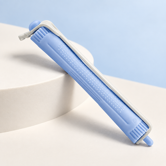 Hair FX Lightweight Perm Rods 12pk Blue — studio product photograph